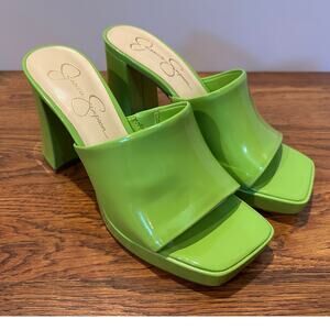 Jessica Simpson Kashet Platform Sandals Vibrant Green Size 8 NWOB